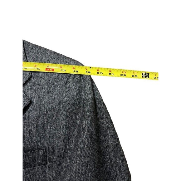 Majer Made In USA Men's Vintage Suit Blazer Gray Herringbone 44R (?) Hanover NH - Picture 9 of 9